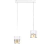 Netlighting Royal Bar Pendant Ceiling Light White Gold 50cm 2x E27