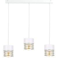 Netlighting Royal Bar Pendant Ceiling Light White Gold 60cm 3x E27