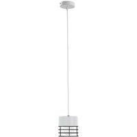 Netlighting Ohio Slim Pendant Ceiling Light White Black 12cm 1x E27