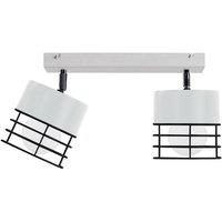 Netlighting Ohio Ceiling Spotlight Bar White Black 50cm 2x E27