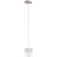 Netlighting Casa Slim Pendant Ceiling Light White Wood 12cm 1x E27