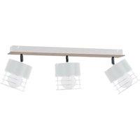 Netlighting Casa Ceiling Spotlight Bar White Wood 60cm 3x E27
