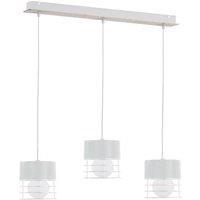 Netlighting Casa Bar Pendant Ceiling Light White Wood 60cm 3x E27