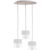 Netlighting Casa Cluster Pendant Ceiling Light White Wood 32cm 3x E27