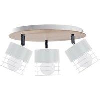 Netlighting Casa Ceiling Spotlight Clusters White Wood 32cm 3x E27