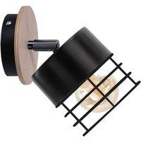 Netlighting Casa Adjustable Wall Lamp Black Wood 12cm 1x E27