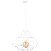 Netlighting Kira Wire Frame Pendant Ceiling Light White 52cm 1x E27