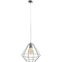Netlighting Faro Wire Frame Pendant Ceiling Light Silver 29cm 1x E27