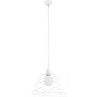 Netlighting Fler Wire Frame Pendant Ceiling Light White 30cm 1x E27