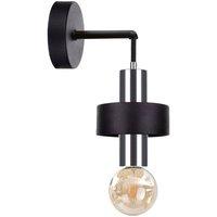 Netlighting Unica Wall Lamp Black Silver 12cm 1x E27