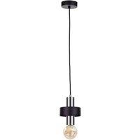 Netlighting Unica Slim Pendant Ceiling Light Black Silver 12cm 1x E27