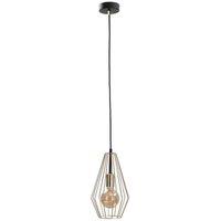 Netlighting Geo Wire Frame Pendant Ceiling Light Gold 19cm 1x E27