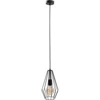 Netlighting Lex Wire Frame Pendant Ceiling Light Black 19cm 1x E27