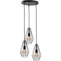 Netlighting Lex Cluster Pendant Ceiling Light Black 32cm 3x E27
