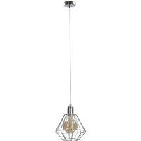 Netlighting Foskal Wire Frame Pendant Ceiling Light Silver 20cm 1x E27