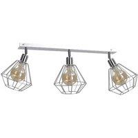 Netlighting Foskal Ceiling Spotlight Bar Silver 65cm 3x E27