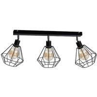 Netlighting Foskal Ceiling Spotlight Bar Black 65cm 3x E27