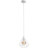 Netlighting Foskal Wire Frame Pendant Ceiling Light White 20cm 1x E27