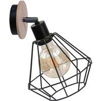 Netlighting Atwood Wall Lamp Black Wood 20cm 1x E27