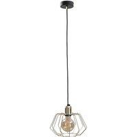 Netlighting Laya Wire Frame Pendant Ceiling Light Gold 25cm 1x E27