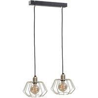Netlighting Laya Bar Pendant Ceiling Light Gold 52cm 2x E27