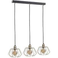 Netlighting Laya Bar Pendant Ceiling Light Gold 62cm 3x E27