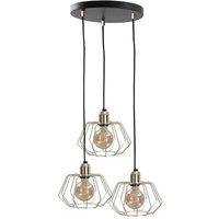 Netlighting Laya Cluster Pendant Ceiling Light Gold 32cm 3x E27
