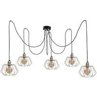 Netlighting Laya Cluster Pendant Ceiling Light Gold 5x E27