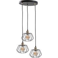 Netlighting Luna Cluster Pendant Ceiling Light Gold 32cm 3x E27