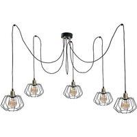 Netlighting Luna Cluster Pendant Ceiling Light Gold 5x E27
