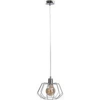 Netlighting Luna Wire Frame Pendant Ceiling Light Silver 25cm 1x E27