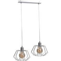 Netlighting Luna Bar Pendant Ceiling Light Silver 53cm 2x E27