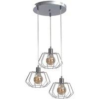 Netlighting Luna Cluster Pendant Ceiling Light Silver 32cm 3x E27