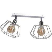 Netlighting Luna Twin Ceiling Spotlight Silver 50cm 2x E27