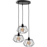 Netlighting Luna Cluster Pendant Ceiling Light Black 32cm 3x E27