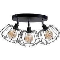 Netlighting Luna Ceiling Spotlight Clusters Black 32cm 3x E27