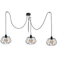 Netlighting Luna Cluster Pendant Ceiling Light Black 3x E27