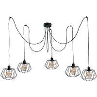 Netlighting Luna Cluster Pendant Ceiling Light Black 5x E27