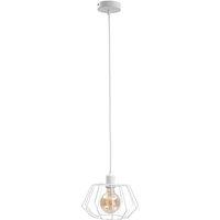 Netlighting Luna Wire Frame Pendant Ceiling Light White 25cm 1x E27