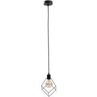 Netlighting Ruben Wire Frame Pendant Ceiling Light Black 22cm 1x E27