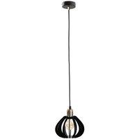 Netlighting Gemma Wire Frame Pendant Ceiling Light Black Gold 20cm 1x E27