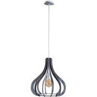 Netlighting Lavena Wire Frame Pendant Ceiling Light Grey 43.5cm 1x E27