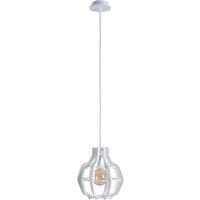 Netlighting Bento Wire Frame Pendant Ceiling Light White 28cm 1x E27