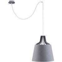 Netlighting Lucio Dome Pendant Ceiling Light Grey 38cm 1x E27 200cm Wire