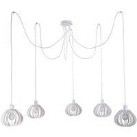 Netlighting Nicoleta Cluster Pendant Ceiling Light White 5x E27