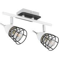 Netlighting Sky Twin Ceiling Spotlight White Black 30cm 2x E14