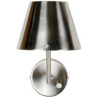 Netlighting Jin Wall Lamp With Shade Satin Nickel in Grey