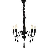Netlighting Magnifico 5 Light Multi Arm Chandeliers Black