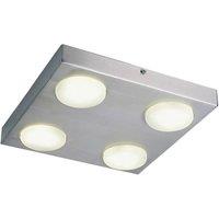 Netlighting Kyoto 4 Light Flush Ceiling Light Aluminum in Grey