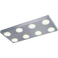 Netlighting Kyoto 8 Light Flush Ceiling Light Aluminum in Grey